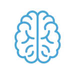 icono azul cerebro